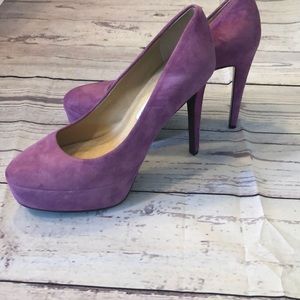 Diane Von Furstenberg Purple Platform Heels